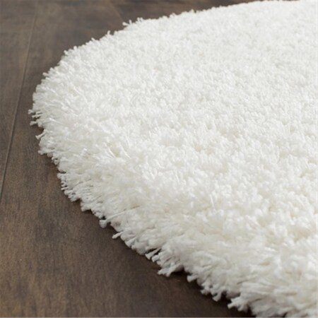 Safavieh 8 ft. 6 in. x 8 ft. 6 in. Round White California Shag Rug SG151-1010-9R